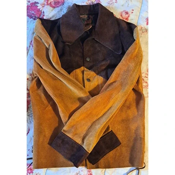 Vintage Women's Leather Suede Jacket By ANTLER Sportswear Size 36" Bust - Picture 5 of 12